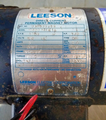 LEESON® CAT 98000 MODEL C42D 7FK1A DC MOTOR 90DayWarranty FREE SHIP