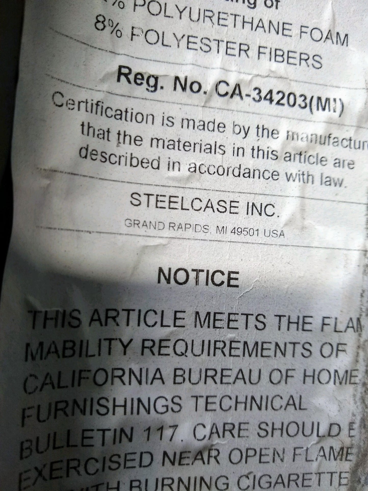 STEELCASE THINK FABRIC FULLY ADJUSTABLE CHAIR 5205 FREE SHIPPING