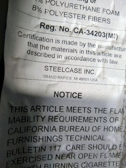 STEELCASE THINK FABRIC FULLY ADJUSTABLE CHAIR 5205 FREE SHIPPING