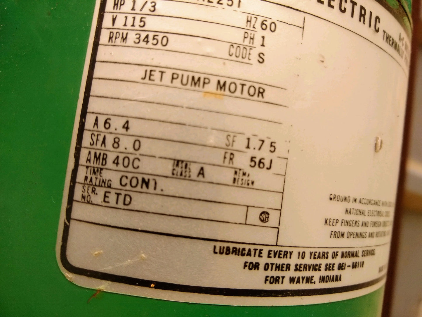 MYERS HJ 33S DEEP WELL WATER CONVERTIBLE EJECTOPUMP FREE SHIPPING