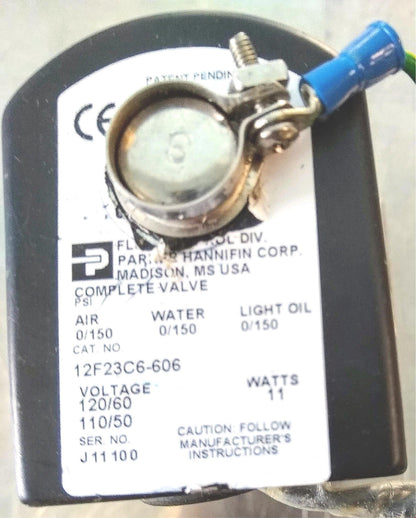 PARKER HANNIFIN FLUID CONTROL SOLENOID SHUT OFF VALVE 12F23C6-606 FREE SHIPPING