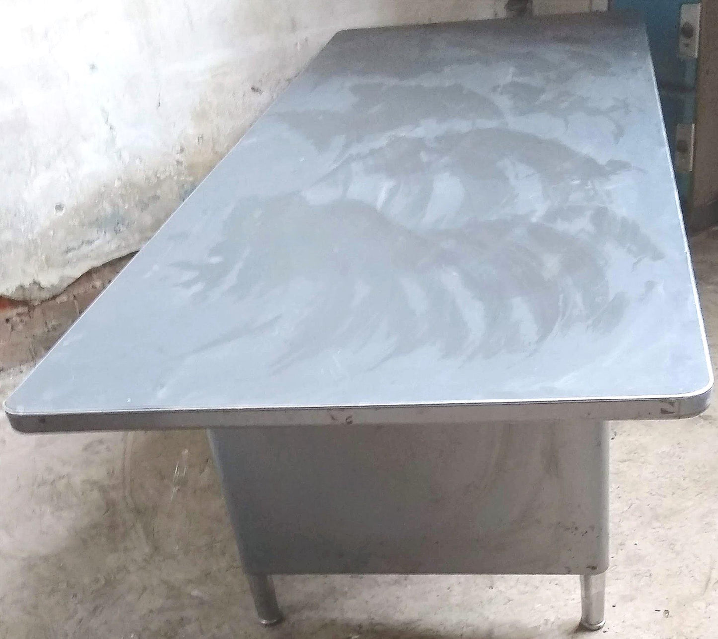 VINTAGE 1940's STEELCASE TANKER TABLE 96"x38"x29" RARE POINTED FEET FREE SHIPPIN