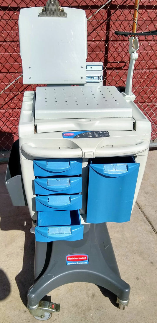 RUBBERMAID MEDICAL SOLUTIONS CART MODEL FG9M0905MBLU CART