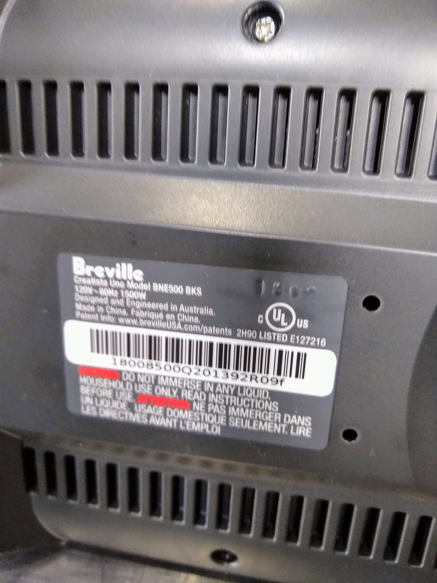 BRAND NEW BREVILLE NESPRESSO® CREATISTA UNO BNE500 BKS COFFEE MACHINE FREE SHIP