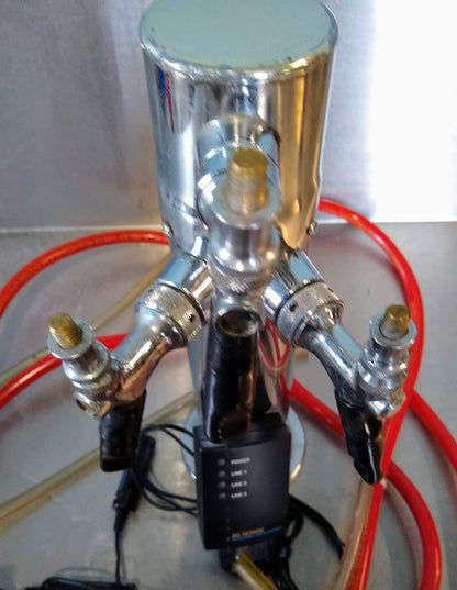3 BLM 2000 ELECTRONIC BEER LINE MAINT CLEANING KEG COUPLER TRIPLE TAP DRAFT BEER