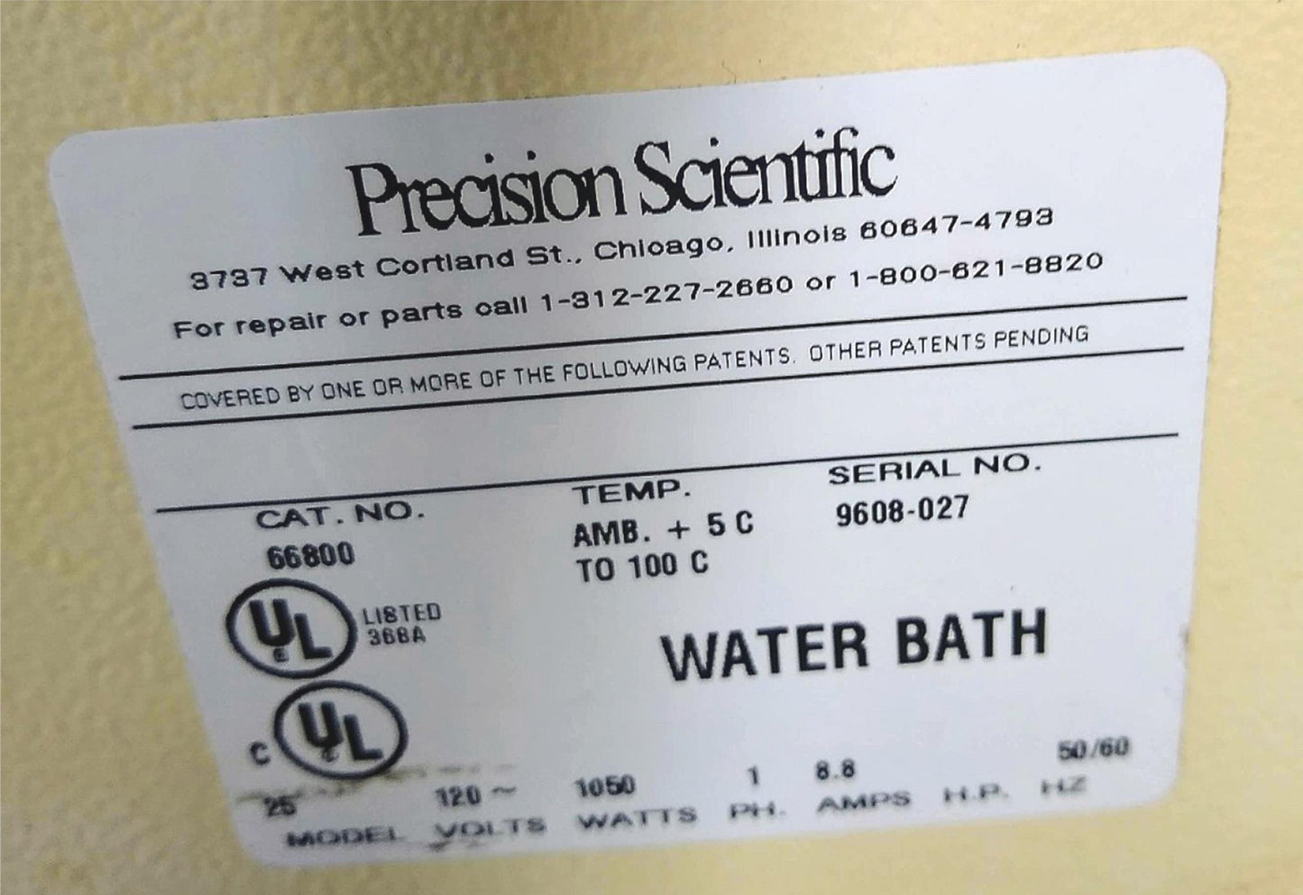 PRECISION 25 RECIPROCATING HEATED 14Liter WATER BATH COVER WARRANTY WATCH VIDEO