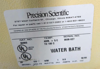 PRECISION 25 RECIPROCATING HEATED 14Liter WATER BATH COVER WARRANTY WATCH VIDEO