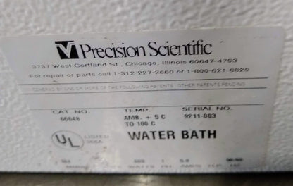 PRECISION SCIENTIFIC 183 HEATED WATER BATH with COVER 90DAYWARRANTY FREESHIPPING