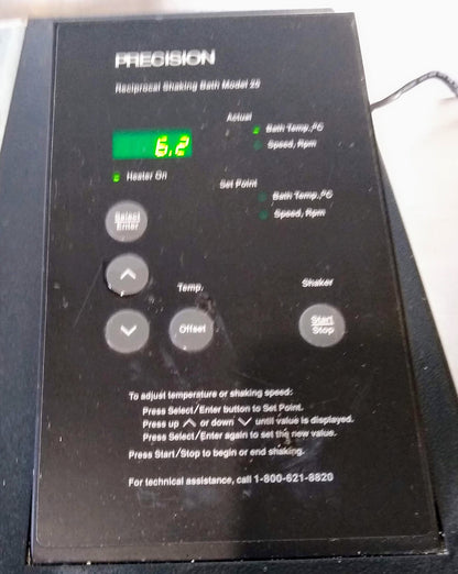 PRECISION 25 RECIPROCATING HEATED 14Liter WATER BATH COVER WARRANTY WATCH VIDEO