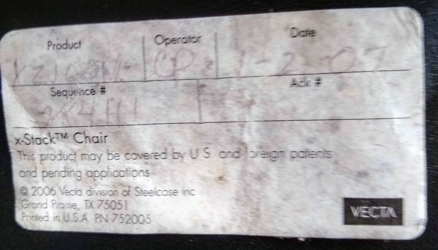 LOT 10 VECTA STEELCASE COALESSE X-STACK GREEN CHAIRS TABLET CUP HOLDER FREE SHIP