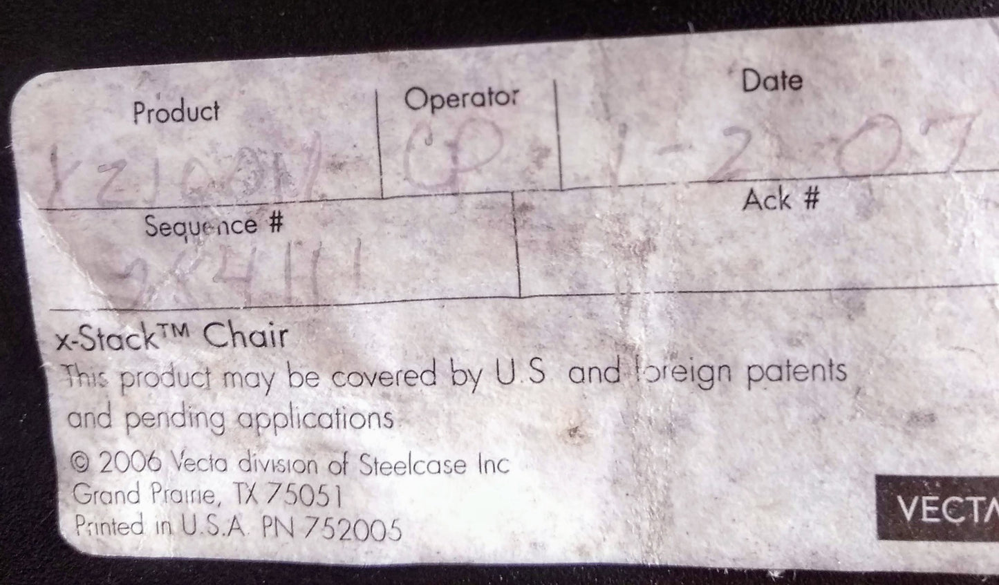 LOT 10 VECTA STEELCASE COALESSE X-STACK GREEN CHAIRS TABLET CUP HOLDER FREE SHIP