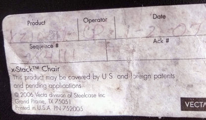 LOT 10 VECTA STEELCASE COALESSE X-STACK GREEN CHAIRS TABLET CUP HOLDER FREE SHIP