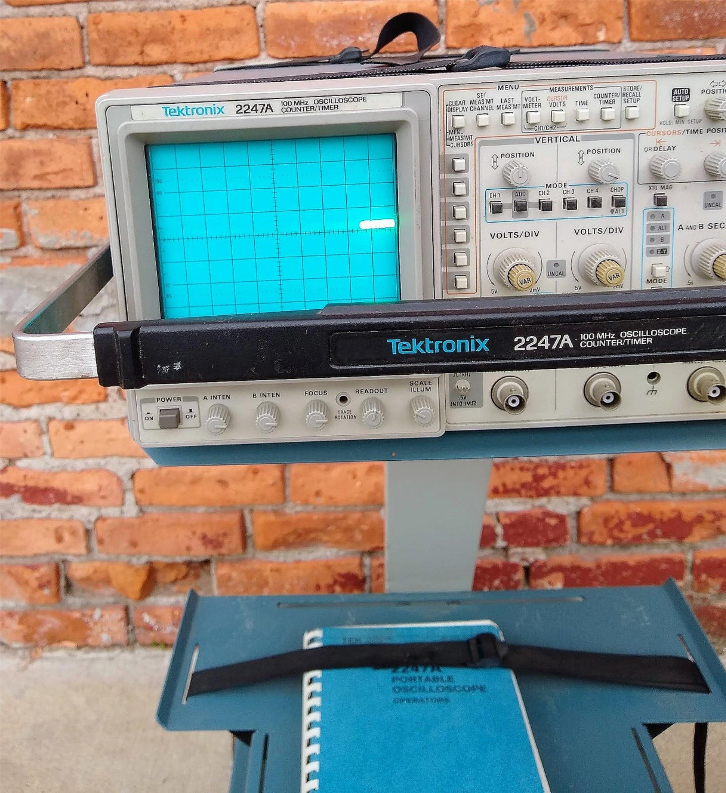 TEKTRONIX 2247A OSCILLOSCOPE MANUAL & K212 PORTABLE INSTRUMENT CART FREESHIPPING