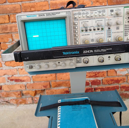 TEKTRONIX 2247A OSCILLOSCOPE MANUAL & K212 PORTABLE INSTRUMENT CART FREESHIPPING
