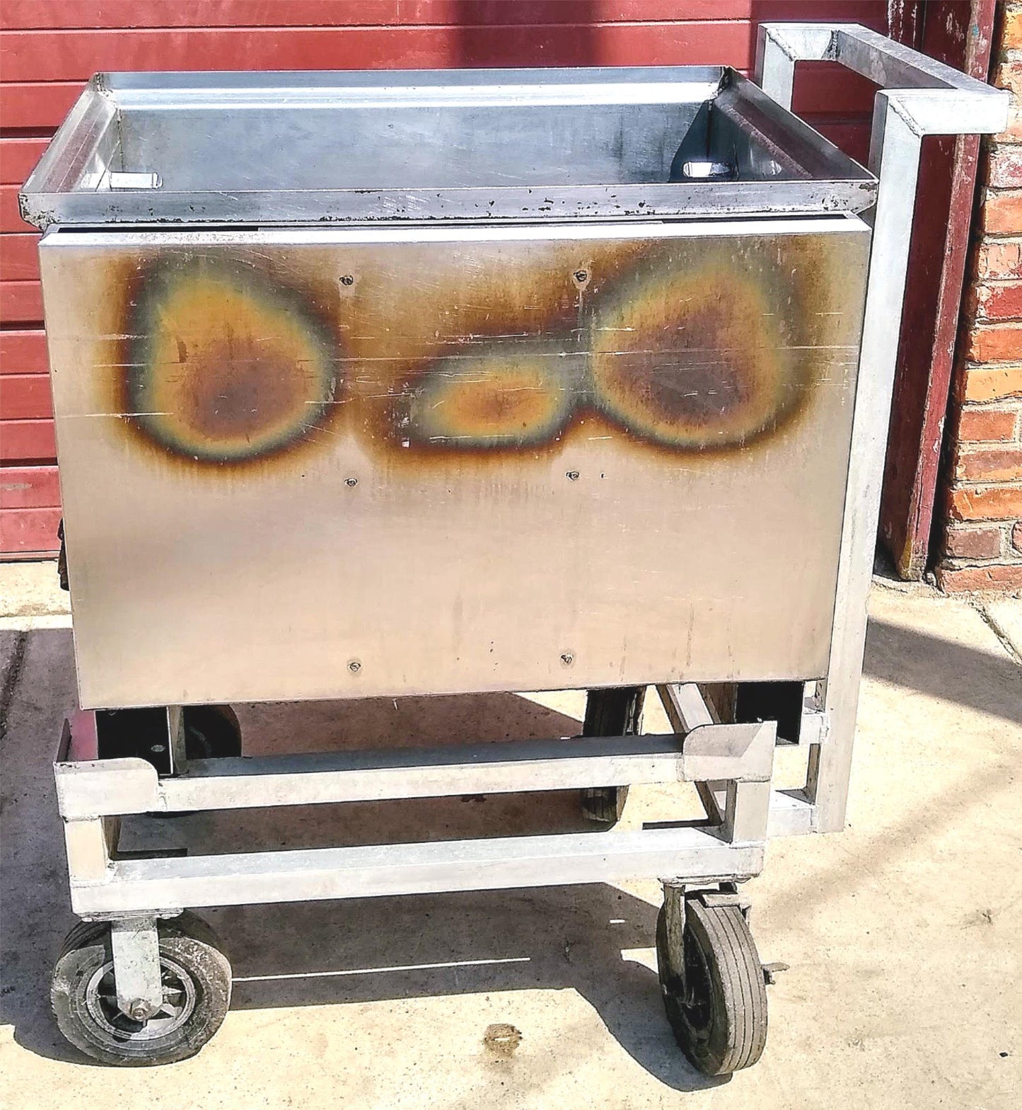 GOLD MEDAL 5099NS Six-Cake Funnel DOUGHNUT PROPANE GAS FRYER CART FREE SHIPPING