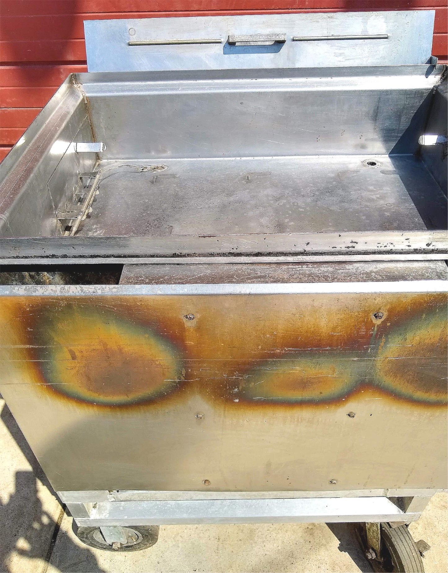 GOLD MEDAL 5099NS Six-Cake Funnel DOUGHNUT PROPANE GAS FRYER CART FREE SHIPPING