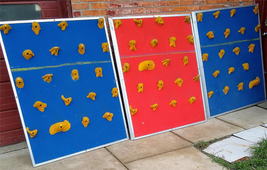 THREE HEAVY DUTY 60.5" x 49.5" GROPERZ INDOOR ROCK CLIMB HOLD PANELS FREE SHIP