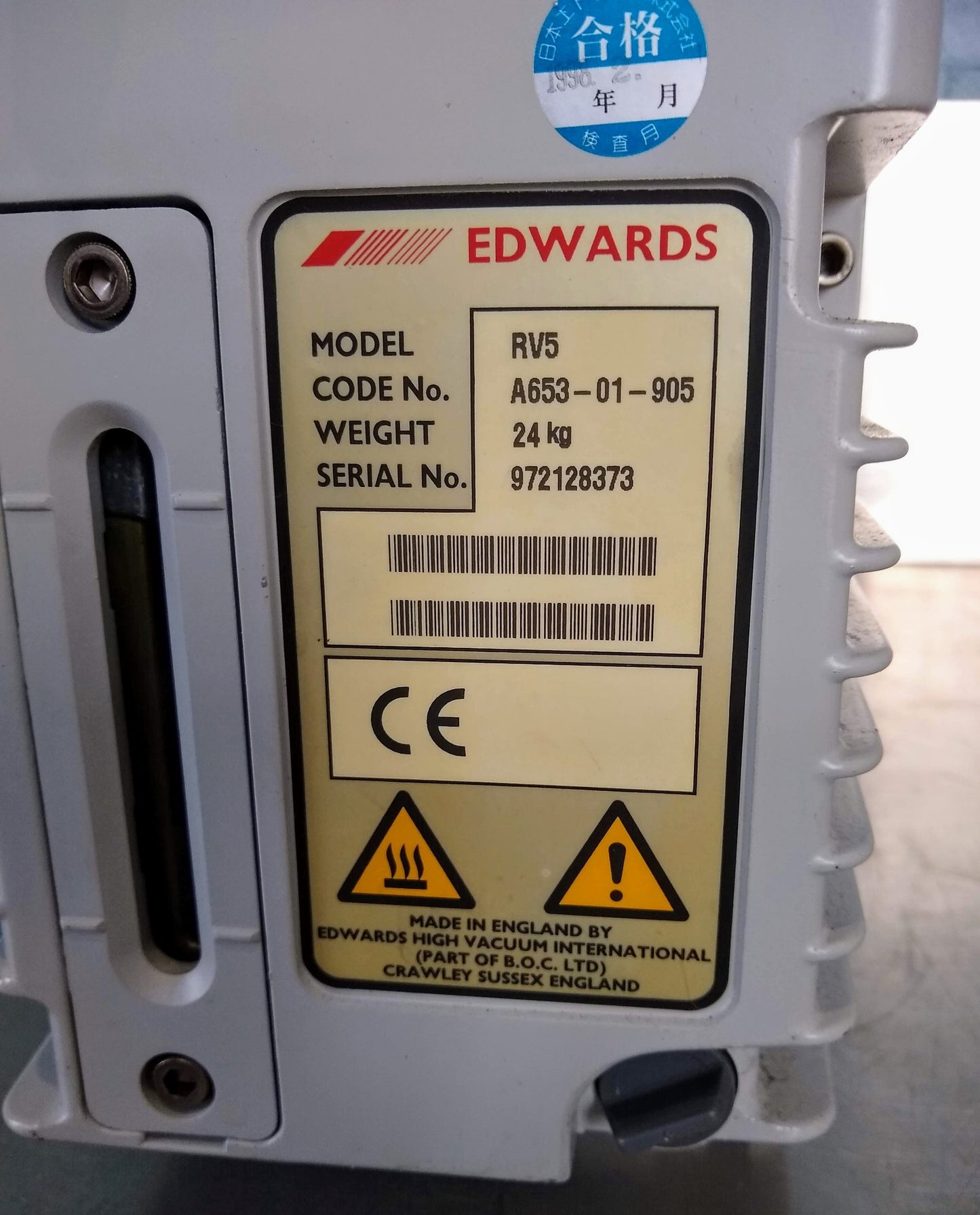 SPECIAL & RARE EDWARDS 3PHASE RV5 ROTARY VANE VACUUM PUMP w/OIL FILTER FREE SHIP