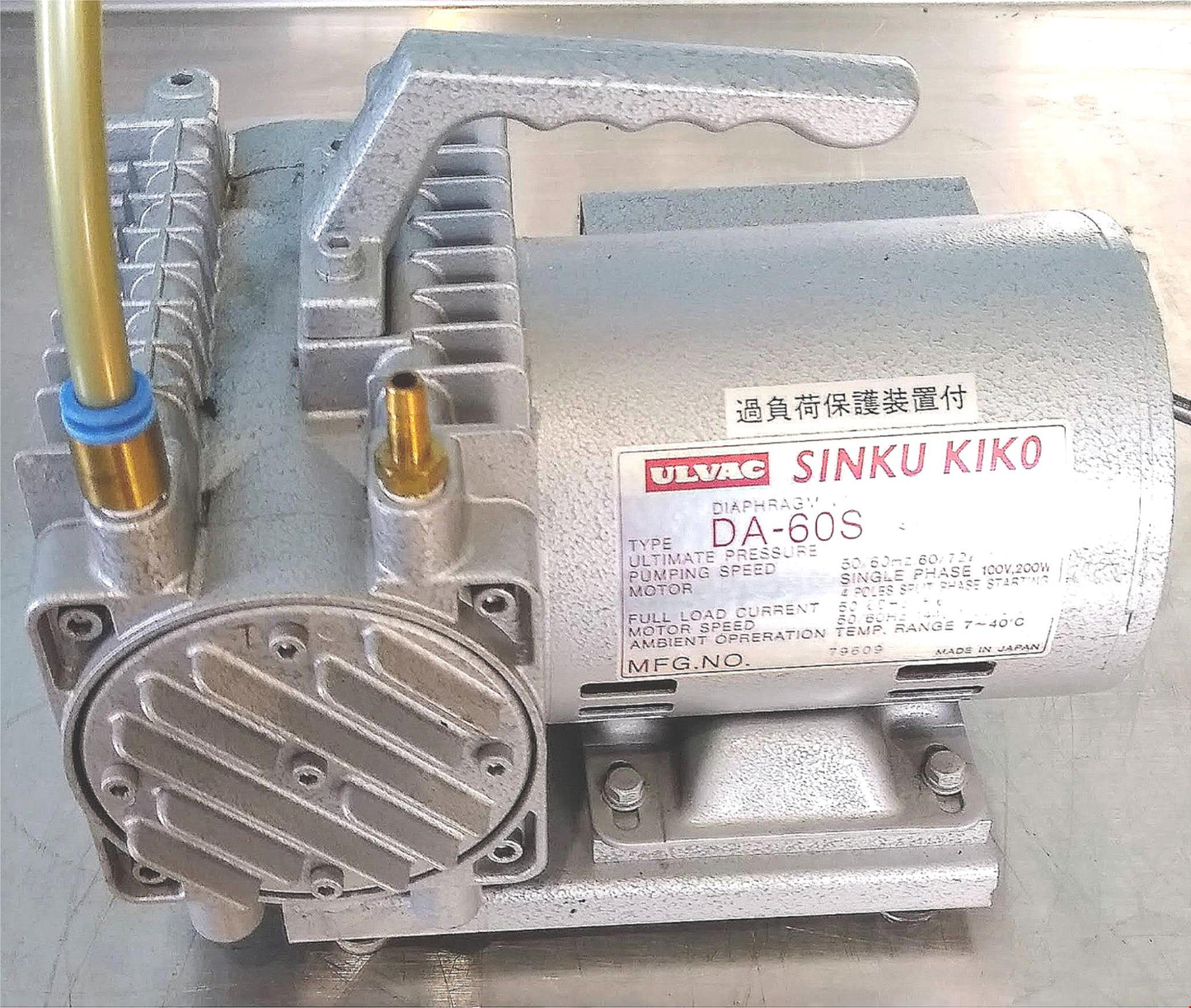 ULVAC SINKU KIKO DA-60S DIAPHRAGM VACUUM PUMP 90DAYWARRANTY FREESHIP WATCH VIDEO