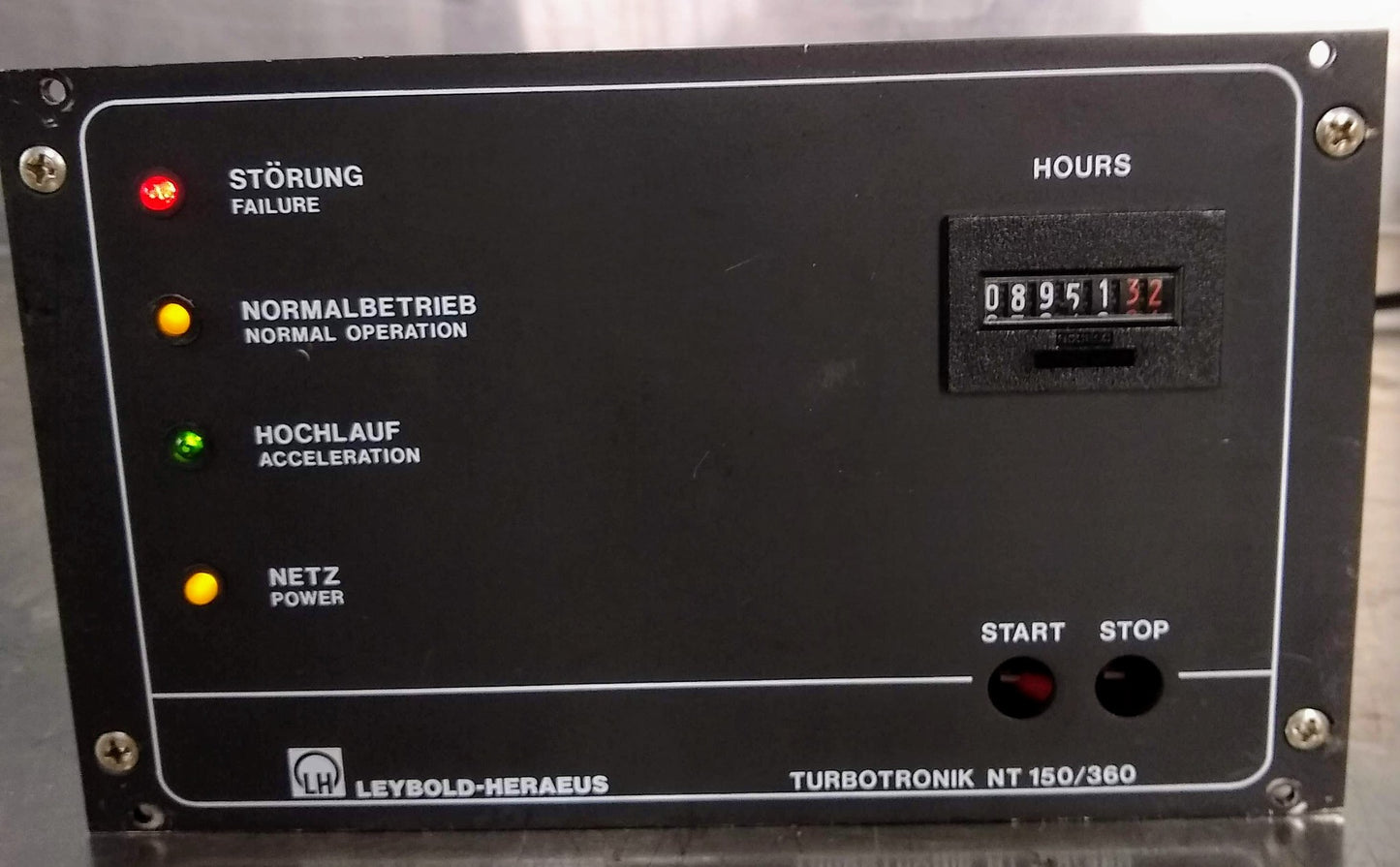 LEYBOLD TURBOTRONIK NT-150/360 VH CONTROLLER 90DAYWARRANTY FREESHIP WATCH VIDEO
