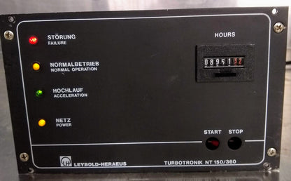 LEYBOLD TURBOTRONIK NT-150/360 VH CONTROLLER 90DAYWARRANTY FREESHIP WATCH VIDEO