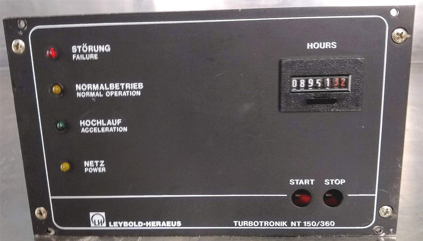 LEYBOLD TURBOTRONIK NT-150/360 VH CONTROLLER 90DAYWARRANTY FREESHIP WATCH VIDEO
