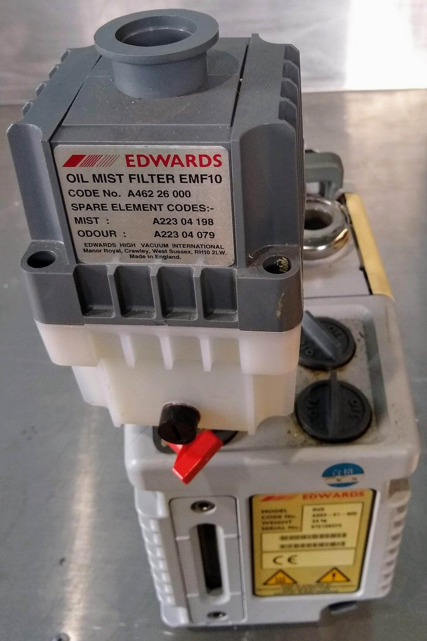 SPECIAL & RARE EDWARDS 3PHASE RV5 ROTARY VANE VACUUM PUMP w/OIL FILTER FREE SHIP