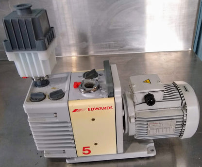 SPECIAL & RARE EDWARDS 3PHASE RV5 ROTARY VANE VACUUM PUMP w/OIL FILTER FREE SHIP