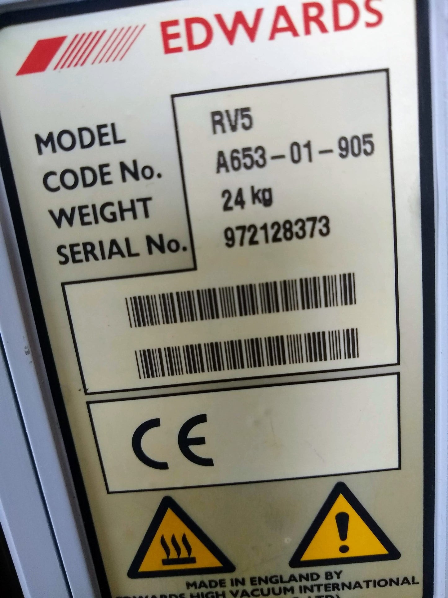 SPECIAL & RARE EDWARDS 3PHASE RV5 ROTARY VANE VACUUM PUMP w/OIL FILTER FREE SHIP