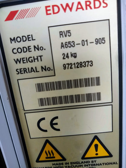 SPECIAL & RARE EDWARDS 3PHASE RV5 ROTARY VANE VACUUM PUMP w/OIL FILTER FREE SHIP