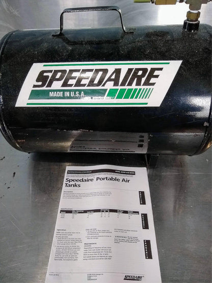 SPEEDAIRE MODEL 4F692 PORTABLE AIR TANK 125 PSI with INSTRUCTIONS FREE SHIPPING