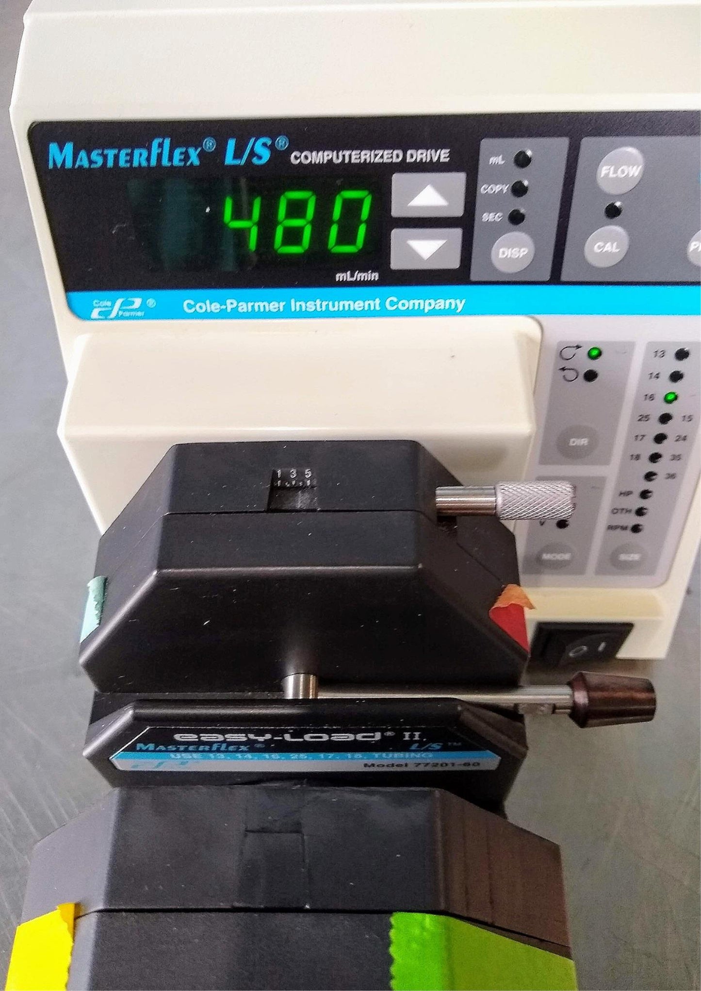 MASTERFLEX L/S EASY-LOAD II MODEL 77200-60 & 2 PUMP HEADS 90DAYWARRTY WATCHVIDEO