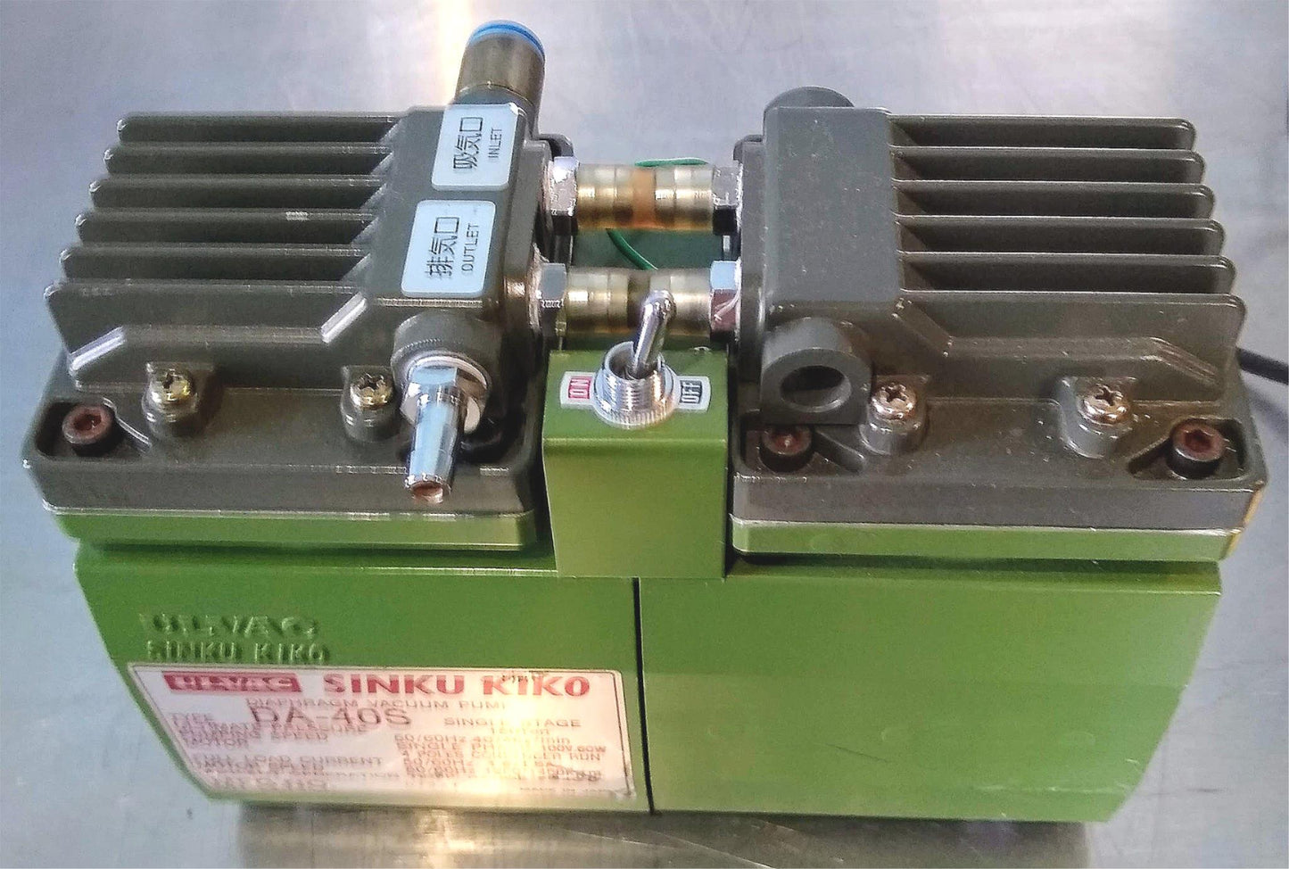 ULVAC SINKU KIKO DA-40S DIAPHRAGM TYPE DRY VACUUM PUMP 90DAYWARRANTY WATCH VIDEO