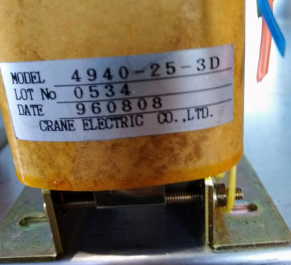CRANE ELECTRIC 4940-25-3D 200V to 20VDC STEP-DOWN TRANSFORMER FREE SHIPPING