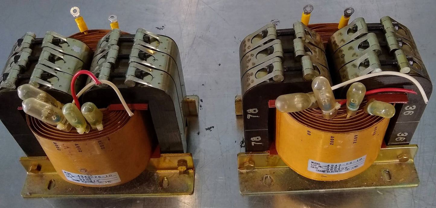 CRANE ELECTRIC 4940-26-1D 200V to 33VDC STEP-DOWN TRANSFORMER FREE SHIPPING