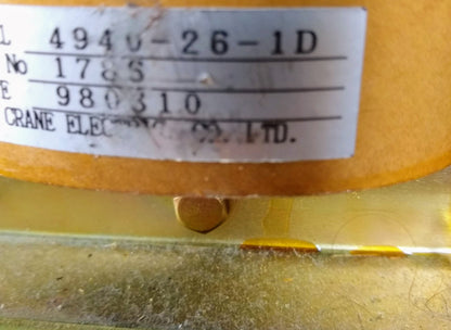 CRANE ELECTRIC 4940-26-1D 200V to 33VDC STEP-DOWN TRANSFORMER FREE SHIPPING