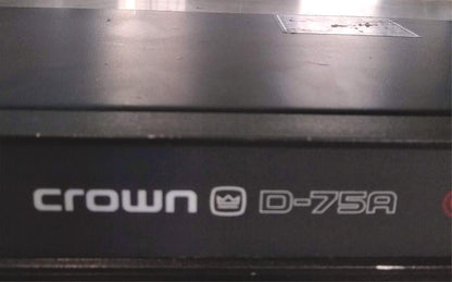 CROWN D75-A STEREO POWER AMPLIFIER 40W PER CHANNEL 8 OHMS  AMPLIFIER  FREE SHIP