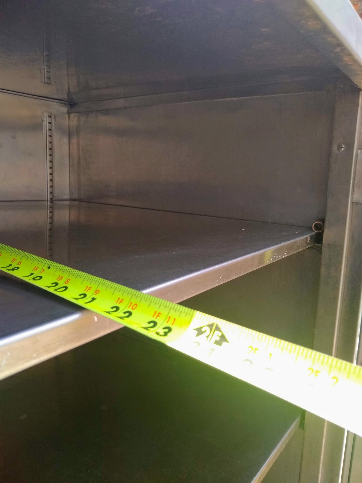 VINTAGE RARE HEAVY GAUGE STAINLESS STEEL CABINET 5Shelf Wheels 65x24x36 FREESHIP