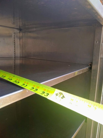 VINTAGE RARE HEAVY GAUGE STAINLESS STEEL CABINET 5Shelf Wheels 65x24x36 FREESHIP