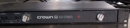 CROWN D75-A STEREO POWER AMPLIFIER 40W PER CHANNEL 8 OHMS  AMPLIFIER  FREE SHIP