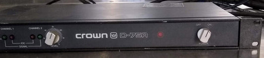 CROWN D75-A STEREO POWER AMPLIFIER 40W PER CHANNEL 8 OHMS  AMPLIFIER  FREE SHIP
