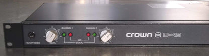 CROWN D45-A STEREO POWER AMPLIFIER 40W PER CHANNEL 8 OHMS  AMPLIFIER  FREE SHIP