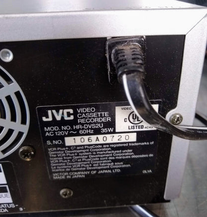 JVC HR-DVS2U MINI-DV/S-VHS COMBO VIDEO CASSETTE RECORDER - No Remote - FREE SHIP