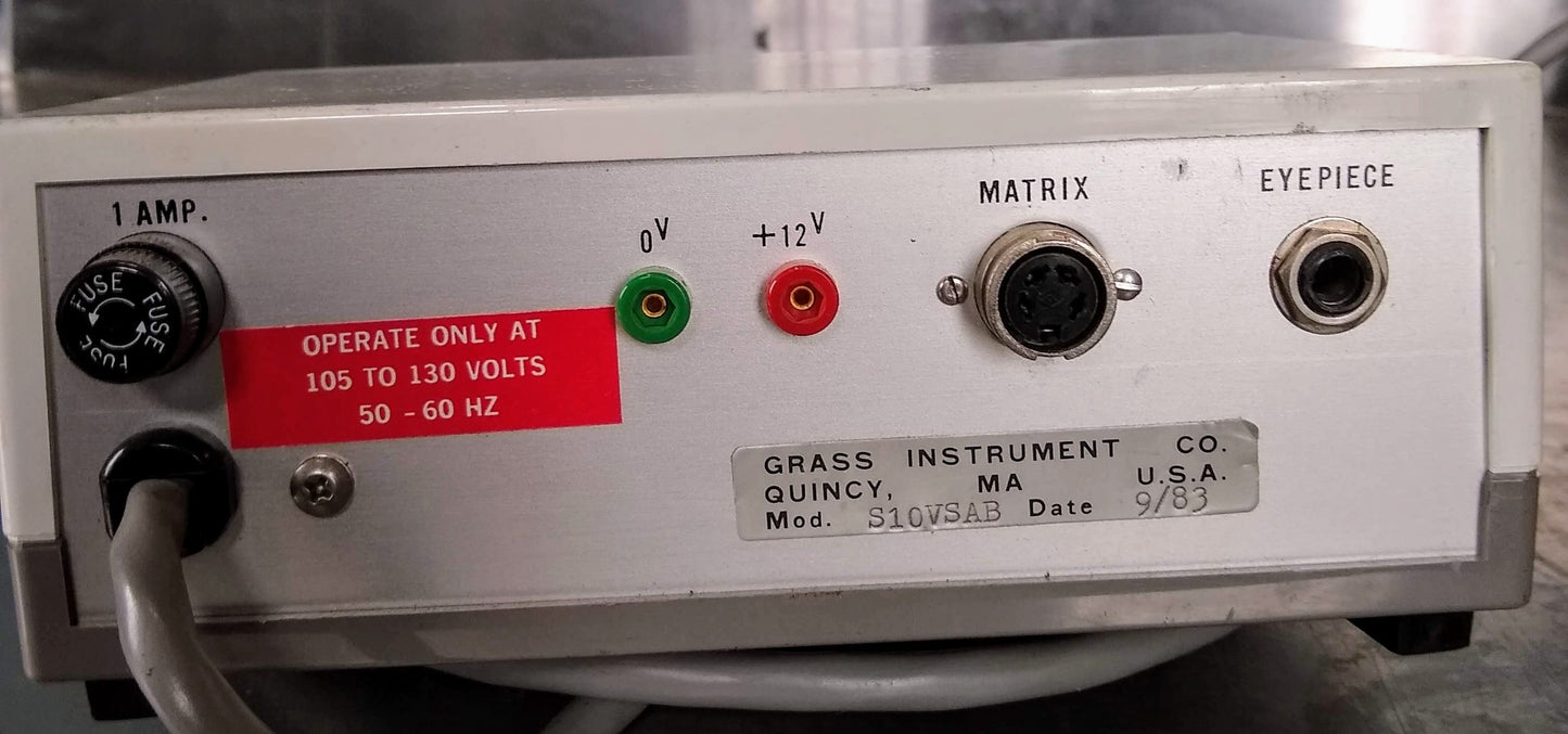 GRASS INSTRUMENTS S10 VSAB LED VISUAL STIMULATOR AMPLIFIER NEUROLOGY FREE SHIP