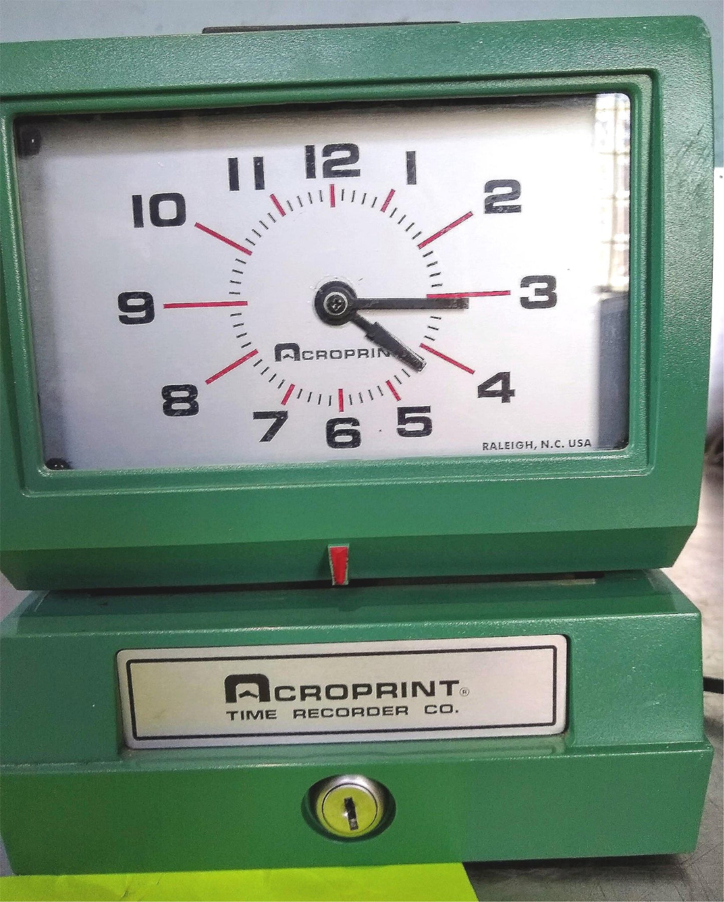 100% WORKING ACROPRINT 125NR4 TIME RECORDER GREEN PUNCH CLOCK SYSTEM FREE SHIP