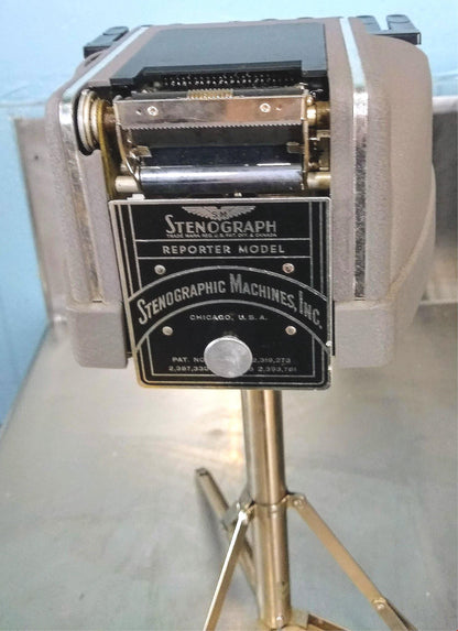 STENTURA REPORTER STENOGRAPH EASYLOCK TRIPOD COURT REPORTING WRITER STEVE SINELL