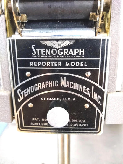 STENTURA REPORTER STENOGRAPH EASYLOCK TRIPOD COURT REPORTING WRITER STEVE SINELL