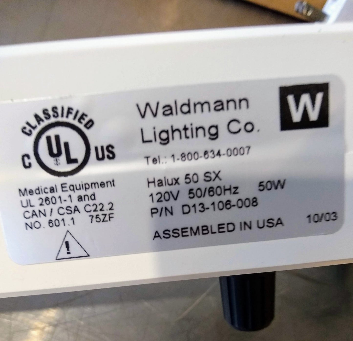 HALUX 50 SX GOOSENECK MEDICAL EXAM LIGHT by WALDMANN DERUNGS® LIGHTING FREE SHIP