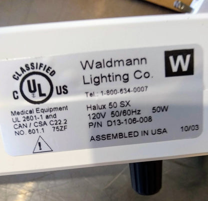 HALUX 50 SX GOOSENECK MEDICAL EXAM LIGHT by WALDMANN DERUNGS® LIGHTING FREE SHIP
