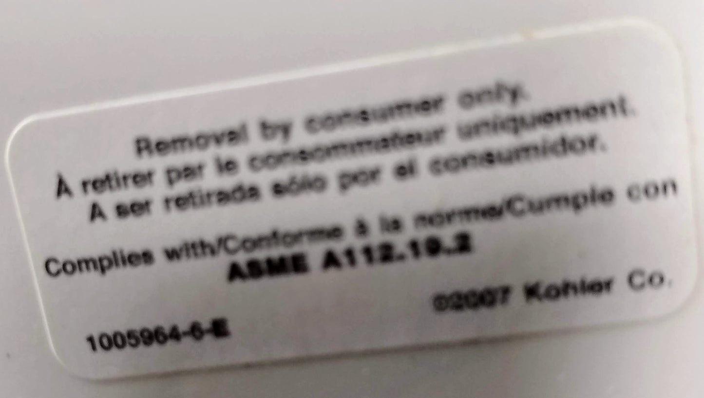 KOHLER 20" x 18" WALL MOUNT COMMERCIAL SINK withHOT & COLD FAUCET HOLES FREESHIP